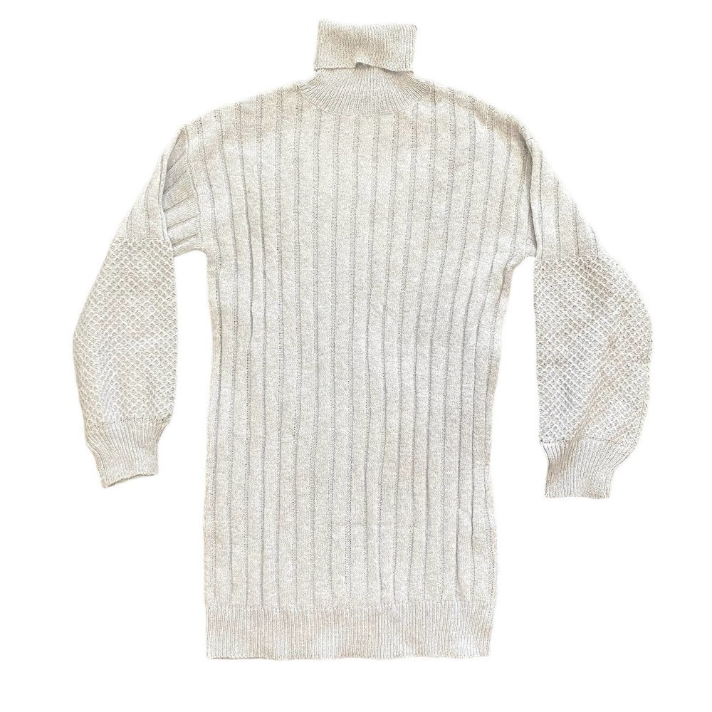 SHEIN Turtleneck Sweater Bodycon Mini Dress in Gray, Size S​​​​​​​​
